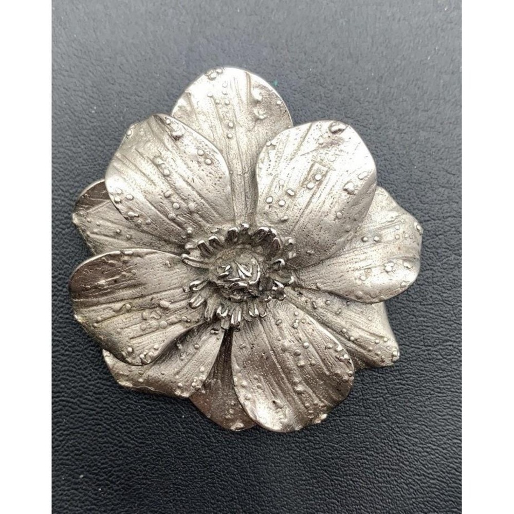 Vintage Erwin Pearl Silver Tone Flower Brooch